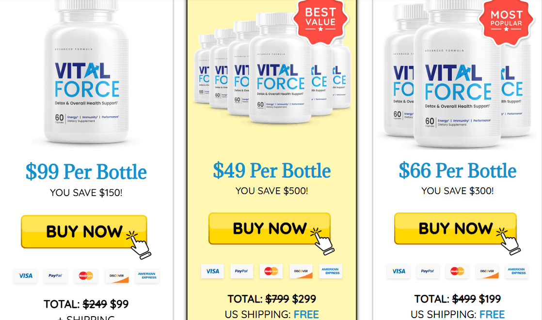3 Days Vital Force Offer